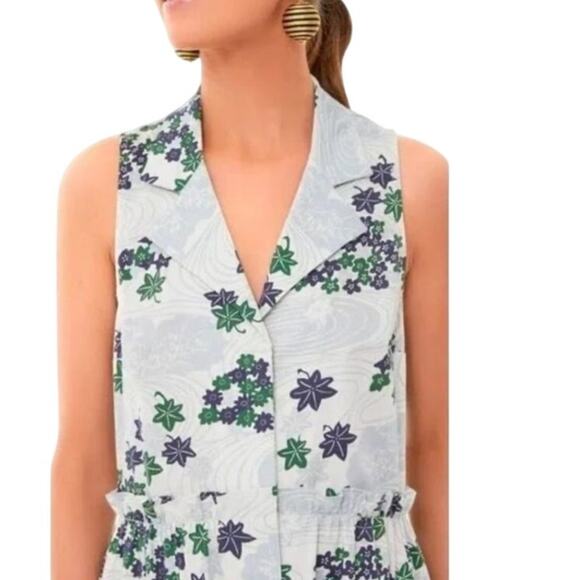 Tuckernuck Provence Breeze Sleeveless Royal Shirtdress in Blue Size XXS - Picture 3 of 6